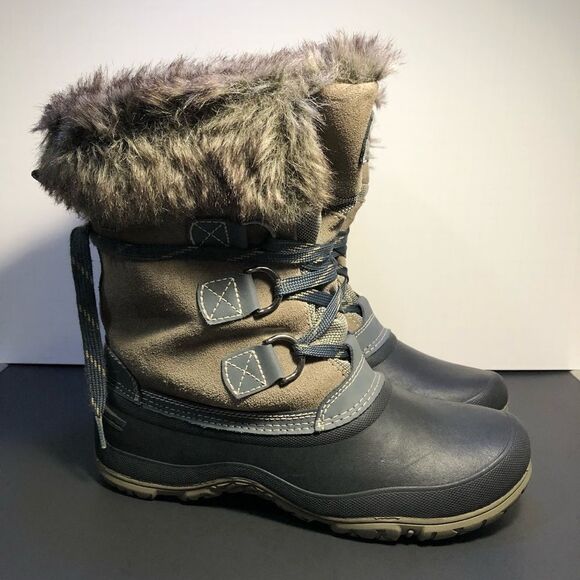 Womens KHOMBU Slope Faux Fur Winter Boots / Size 7 - Picture 1 of 9